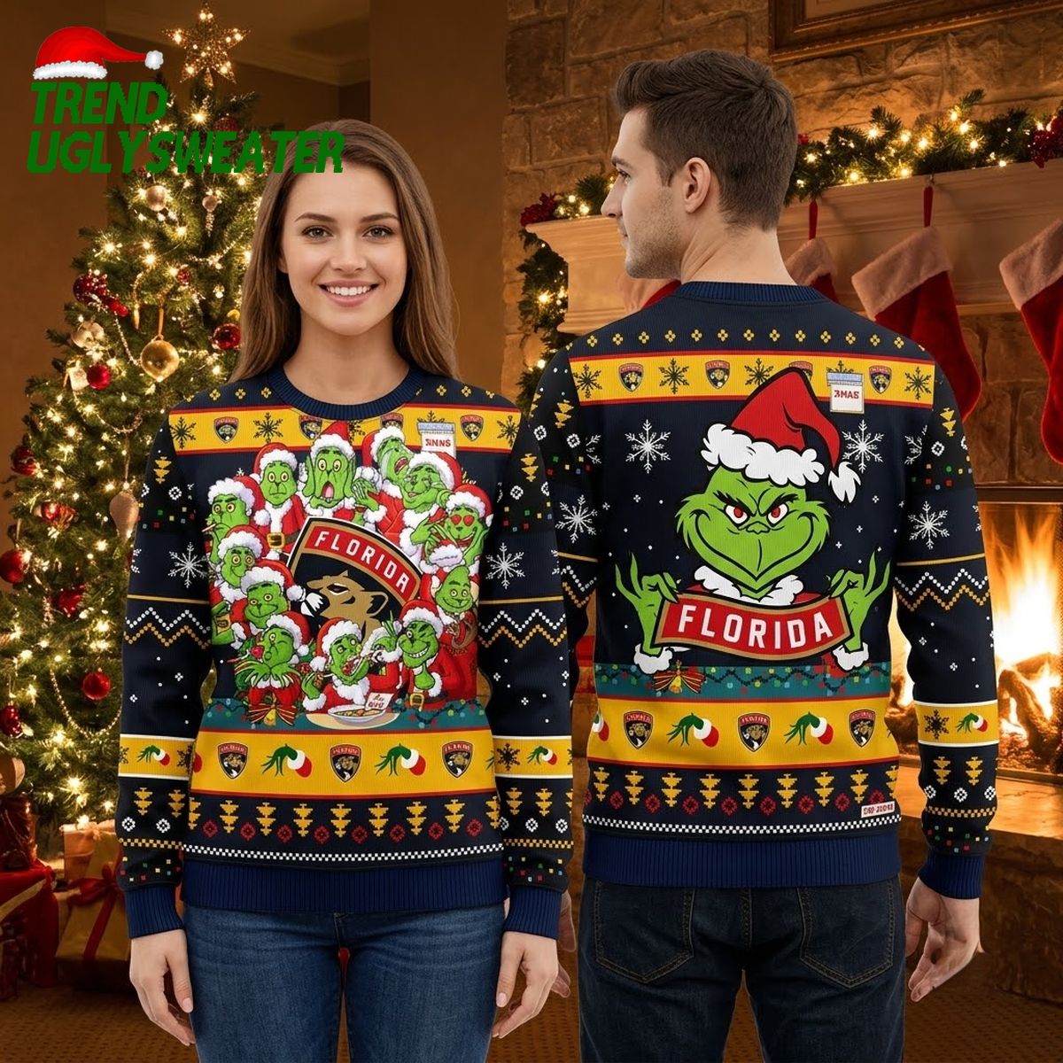 nhl florida panthers ugly sweater 12 expressions of grinch during the christmas season swe nhl florida panthers ugly sweater 12 expressions of grinch during the christmas season swe