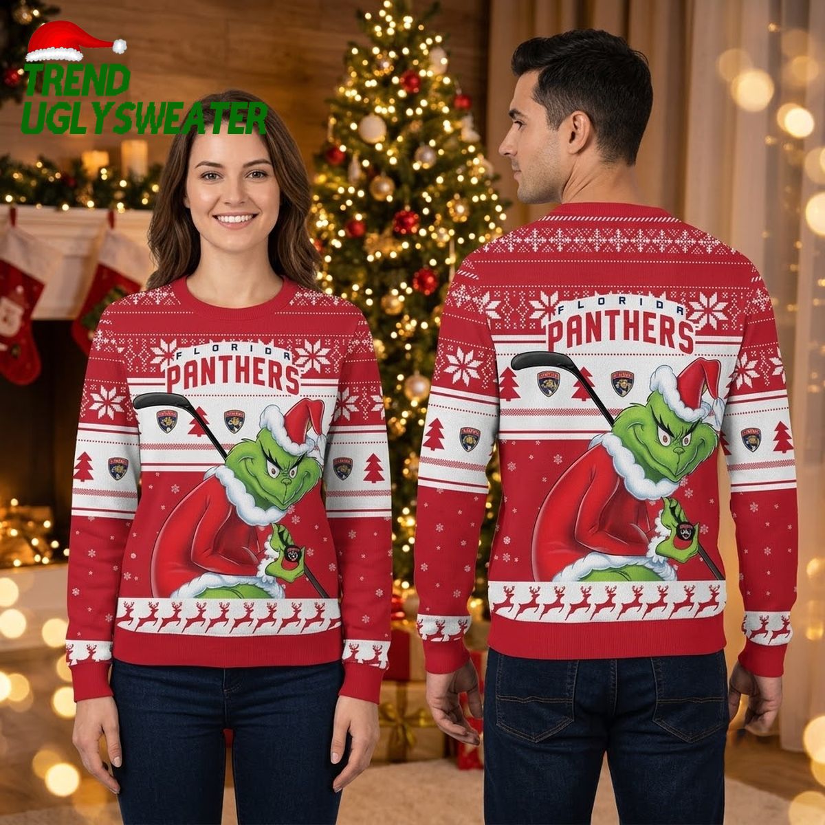 nhl florida panthers ugly sweater grinch christmas sweater nhl florida panthers ugly sweater grinch christmas sweater