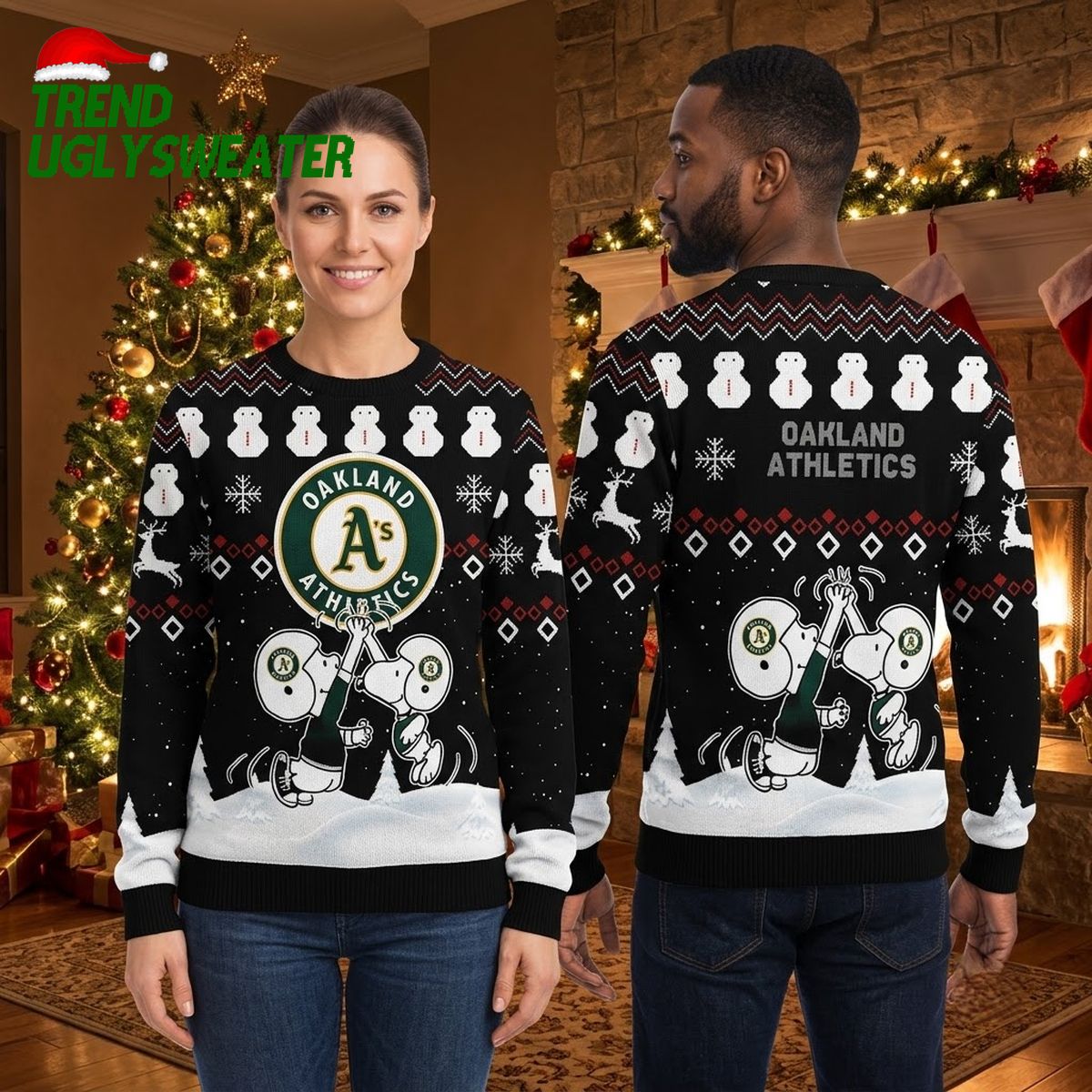 oakland athletics snoopy baseball ugly christmas sweater oakland athletics snoopy baseball ugly christmas sweater