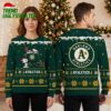 Oakland Athletics Snoopy Christmas Lights Ugly Christmas Sweater 1 oakland athletics snoopy christmas lights ugly christmas sweater
