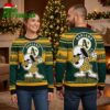 Oakland Athletics Snoopy With A's Logo Ugly Christmas Sweater 1 oakland athletics snoopy with a s logo ugly christmas sweater