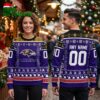 Personalized Baltimore Ravens Custom Name And Number Ugly Christmas Sweater 1 personalized baltimore ravens custom name and number ugly christmas sweater