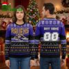 personalized baltimore ravens football field custom name and number ugly christmas sweater