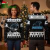 Personalized Carolina Panthers Snowflake Pattern Custom Name Ugly Christmas Sweater 1 personalized carolina panthers snowflake pattern custom name ugly christmas sweater