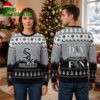 personalized chicago white sox snowy forest custom name ugly christmas sweater