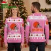 Personalized Cleveland Browns Helmet Snowflake Custom Name Ugly Christmas Sweater 2 personalized cleveland browns helmet snowflake custom name ugly christmas sweater