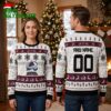 personalized colorado avalanche snowflake custom name and number ugly christmas sweater
