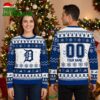 personalized detroit tigers old english d custom name and number ugly christmas sweater