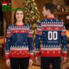 personalized detroit tigers reindeer pattern custom name and number ugly christmas sweater