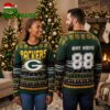 Personalized Green Bay Packers Football Field Custom Name And Number 88 Ugly Christmas Sweater 1 personalized green bay packers football field custom name and number 88 ugly christmas swe