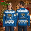 personalized jacksonville jaguars jaguar logo snowflake custom name ugly christmas sweater