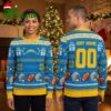 Personalized Los Angeles Chargers Helmet Custom Name And Number Ugly Christmas Sweater 2 personalized los angeles chargers helmet custom name and number ugly christmas sweater