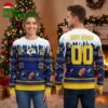 Personalized Los Angeles Rams Football Helmet Custom Name And Number Ugly Christmas Sweater 1 personalized los angeles rams football helmet custom name and number ugly christmas sweate