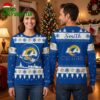 Personalized Los Angeles Rams Football Helmet Custom Name Ugly Christmas Sweater 1 personalized los angeles rams football helmet custom name ugly christmas sweater