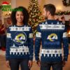 Personalized Los Angeles Rams Logo Custom Name Navy Blue Ugly Christmas Sweater 1 personalized los angeles rams logo custom name navy blue ugly christmas sweater