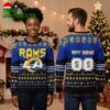 Personalized Los Angeles Rams Stadium Field Custom Name And Number Ugly Christmas Sweater 2 personalized los angeles rams stadium field custom name and number ugly christmas sweater