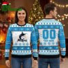 personalized miami marlins logo snowflake pattern custom name and number ugly christmas sw