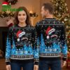 Personalized Miami Marlins Santa Hat Logo Ugly Christmas Sweater 1 personalized miami marlins santa hat logo ugly christmas sweater
