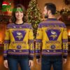personalized minnesota vikings helmet pattern custom name ugly christmas sweater