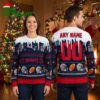 Personalized New England Patriots Custom Name Football Helmet Ugly Christmas Sweater 2 personalized new england patriots custom name football helmet ugly christmas sweater