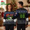 personalized new england patriots grinch drink up custom name and number ugly christmas sw