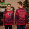 personalized new england patriots logo custom number ugly christmas sweater