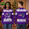 personalized new england patriots santa sleigh custom name ugly christmas sweater
