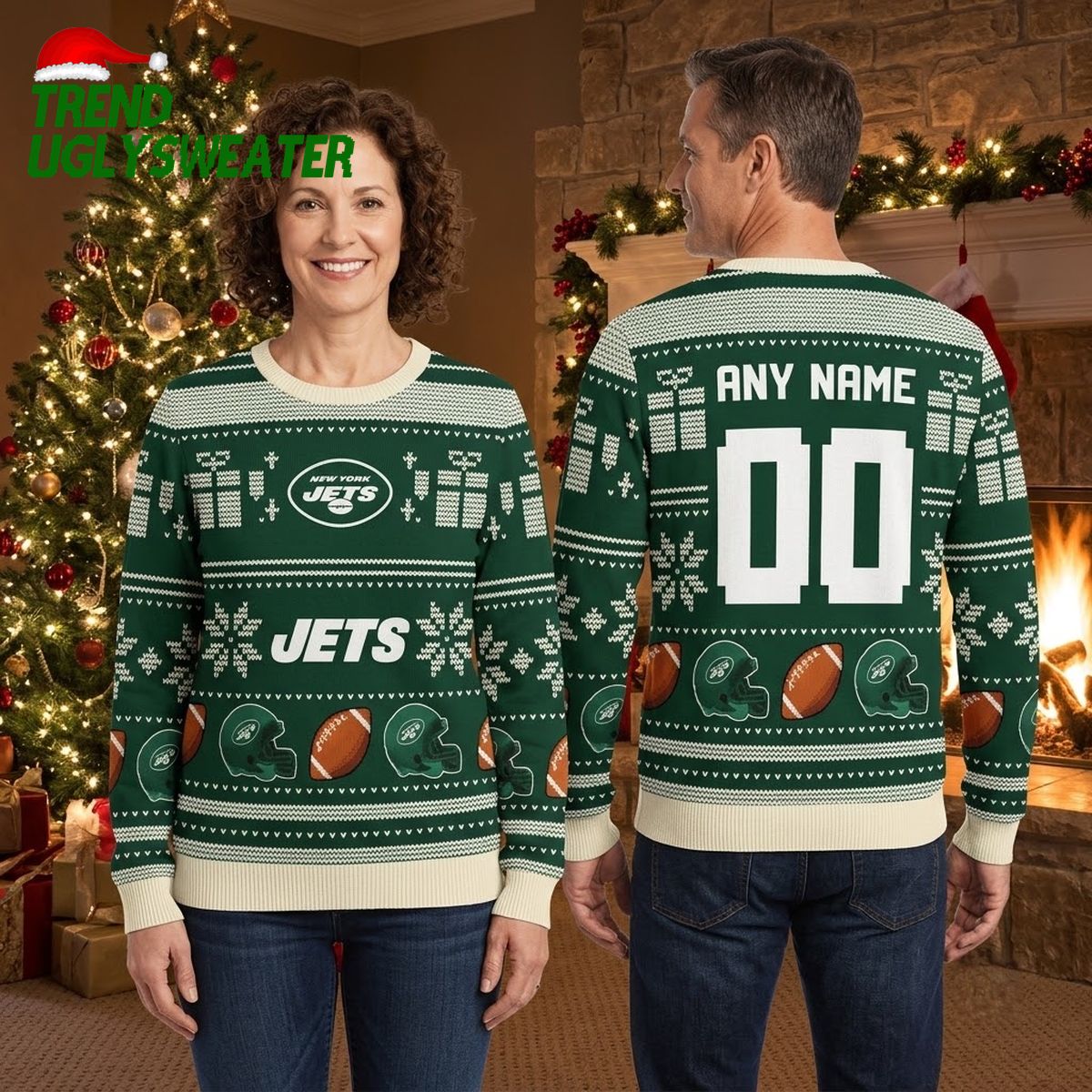 personalized new york jets football helmet snowflake custom name and number ugly christmas personalized new york jets football helmet snowflake custom name and number ugly christmas