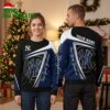 personalized new york yankees logo custom name ugly christmas sweater