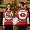 Personalized San Francisco 49ers Christmas Gnome Custom Name Ugly Christmas Sweater 1 personalized san francisco 49ers christmas gnome custom name ugly christmas sweater