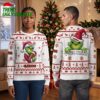 Personalized San Francisco 49ers Grinch Santa Hat Custom Name Ugly Christmas Sweater 1 personalized san francisco 49ers grinch santa hat custom name ugly christmas sweater