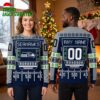 personalized seahawks football field custom name and number ugly christmas sweater