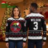 personalized seattle seahawks grinch hand santa hat custom name ugly christmas sweater