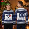 personalized toronto blue jays logo reindeer custom name and number ugly christmas sweater