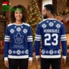 Personalized Toronto Maple Leafs Snowflake Custom Name And Number Blue Ugly Christmas Sweater 2 personalized toronto maple leafs snowflake custom name and number blue ugly christmas swea