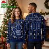 Personalized Toronto Maple Leafs Snowflake Pattern Custom Name And Number Navy Blue Ugly Christmas Sweater 2 personalized toronto maple leafs snowflake pattern custom name and number navy blue ugly c