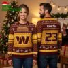 Personalized Washington Commanders Custom Name Number 22 Ugly Christmas Sweater 1 personalized washington commanders custom name number 22 ugly christmas sweater