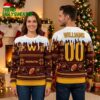 Personalized Washington Football Any Name Football Pattern Ugly Christmas Sweater 1 personalized washington football any name football pattern ugly christmas sweater