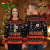 Philadelphia Flyers Grinch Santa Hat Black Ugly Christmas Sweater 2 philadelphia flyers grinch santa hat black ugly christmas sweater