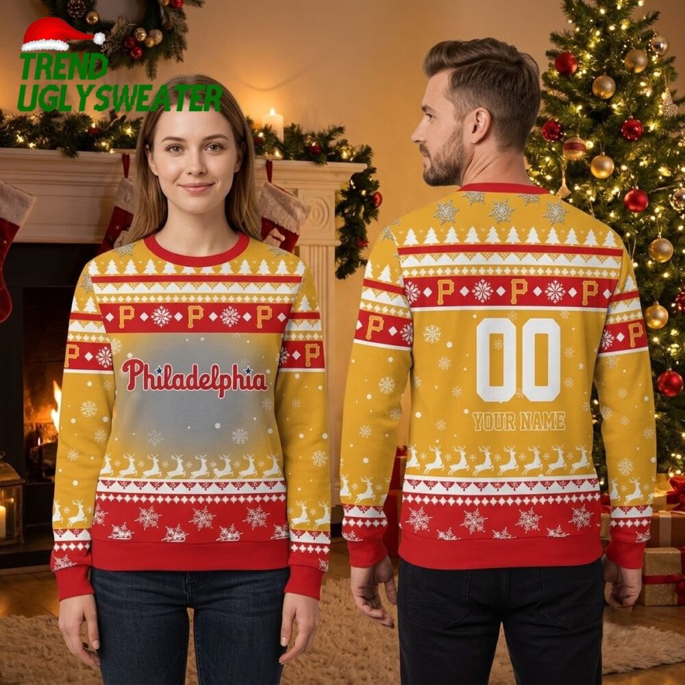 pittsburgh pirates custom name and number baseball ugly christmas sweater