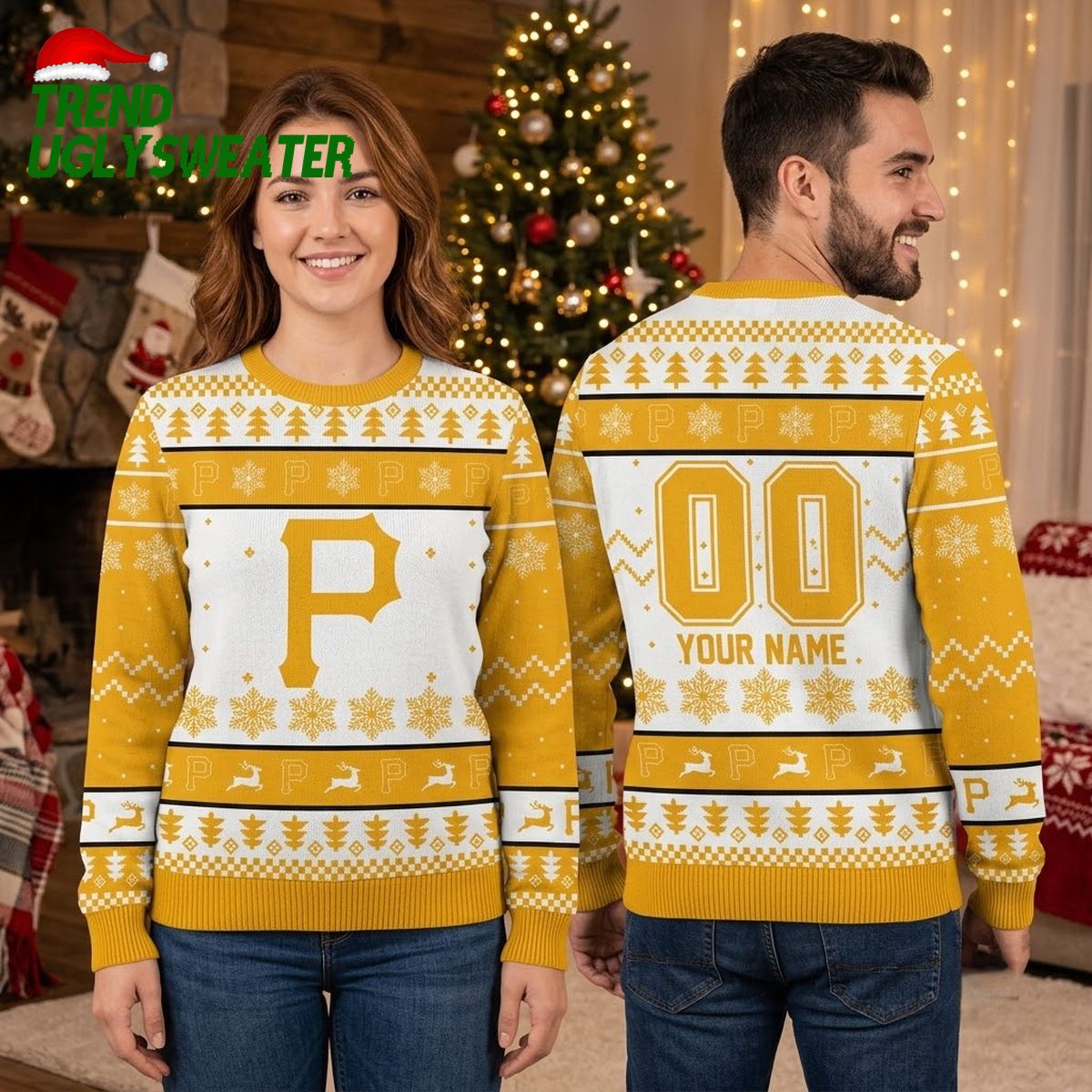 pittsburgh pirates custom name and number p logo ugly christmas sweater pittsburgh pirates custom name and number p logo ugly christmas sweater