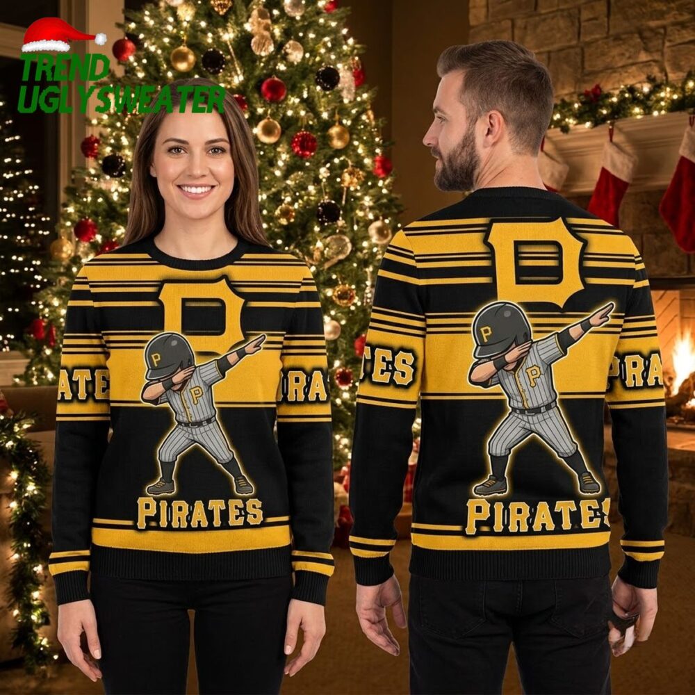 pittsburgh pirates dabbing snoopy ugly christmas sweater