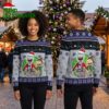 Rick And Morty Colorado Rockies Santa Hat Characters Ugly Christmas Sweater 2 rick and morty colorado rockies santa hat characters ugly christmas sweater