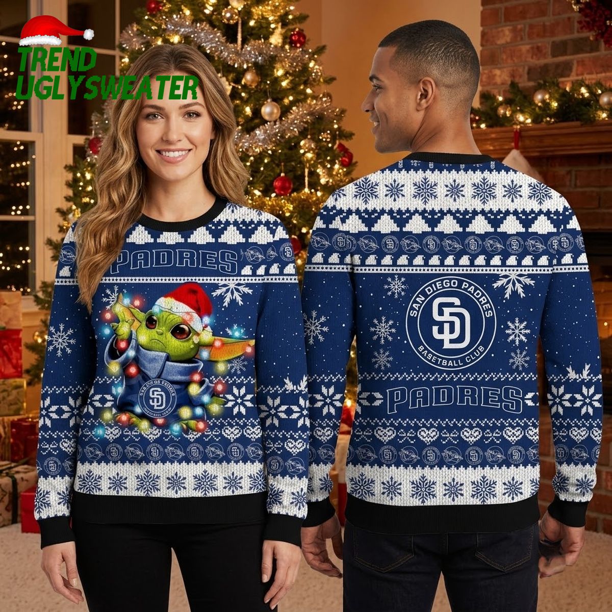 san diego padres baby yoda christmas lights ugly christmas sweater san diego padres baby yoda christmas lights ugly christmas sweater