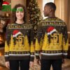 san diego padres logo santa hat and pine trees ugly christmas sweater