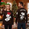 san diego padres snoopy baseball player custom name and number ugly christmas sweater