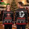 San Francisco 49ers Footballs And Skull Pattern Ugly Christmas Sweater 2 san francisco 49ers footballs and skull pattern ugly christmas sweater