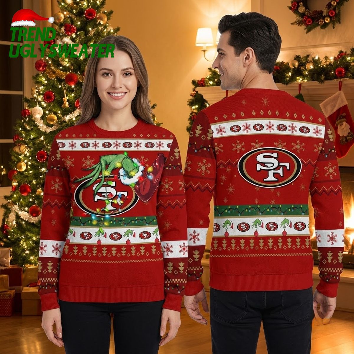 san francisco 49ers grinch christmas ugly christmas sweater san francisco 49ers grinch christmas ugly christmas sweater