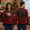 San Francisco 49ers Logo Snowflake Reindeer Ugly Christmas Sweater 1 san francisco 49ers logo snowflake reindeer ugly christmas sweater