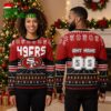 San Francisco 49ers Personalized Football Field Custom Name And Number Ugly Christmas Sweater 1 san francisco 49ers personalized football field custom name and number ugly christmas swea